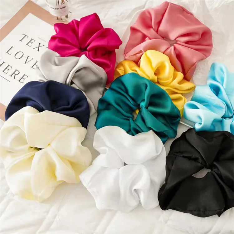 

XXL fashion hair scrunchies 16 cm silk Satin scrunchies great quality