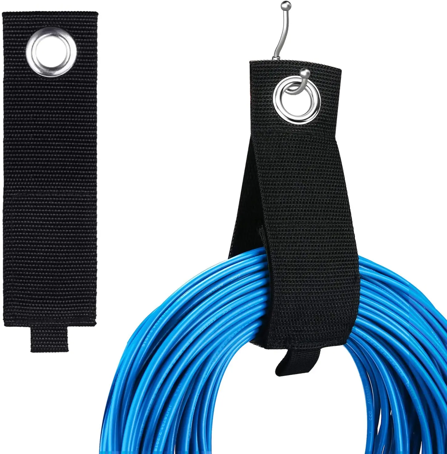 

Heavy Duty Storage Straps Extension Cord Holder Organizer Hook and Loop Adjustable Cable Tie Strap, Black,white in stock and different color is available