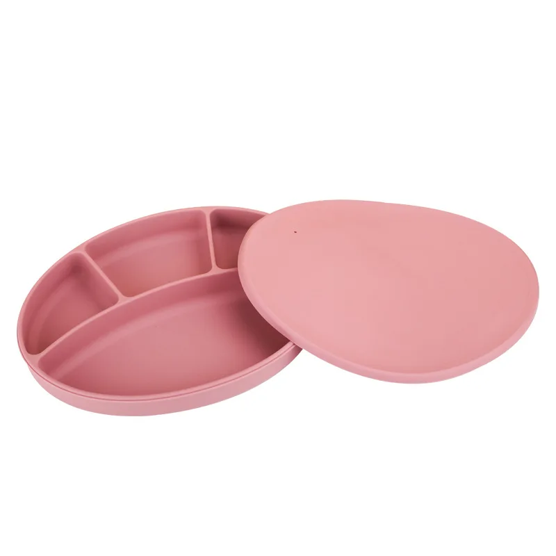 

Eco-friendly Non-toxic Bpa Free Silicone Bowl Plate Strong Suction Silicone Baby Feeding Bowl Gift Baby Shower Food Tray