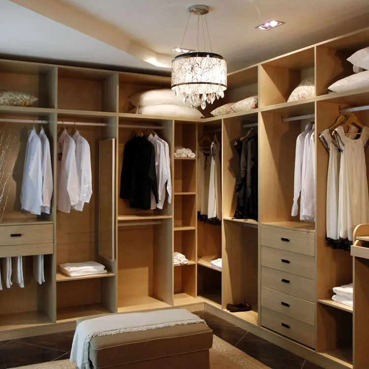 2020 Modern custom white furniture wood wardrobe storage rack