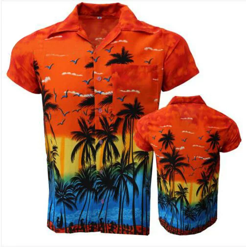 

In-Stock S-3XL Handsome beach shirt men Printing men casual short sleeve shirt Fashion t-shirt men new, Many color for choose