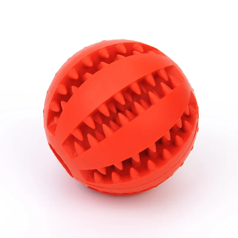 

Amazon Hot Sale Soft Rubber Pet Feeder Tooth Cleaning Ball Toy IQ Training Ball Dog Chew Toy Ball, Red,green,blue,orange,turquoise,yellow and others