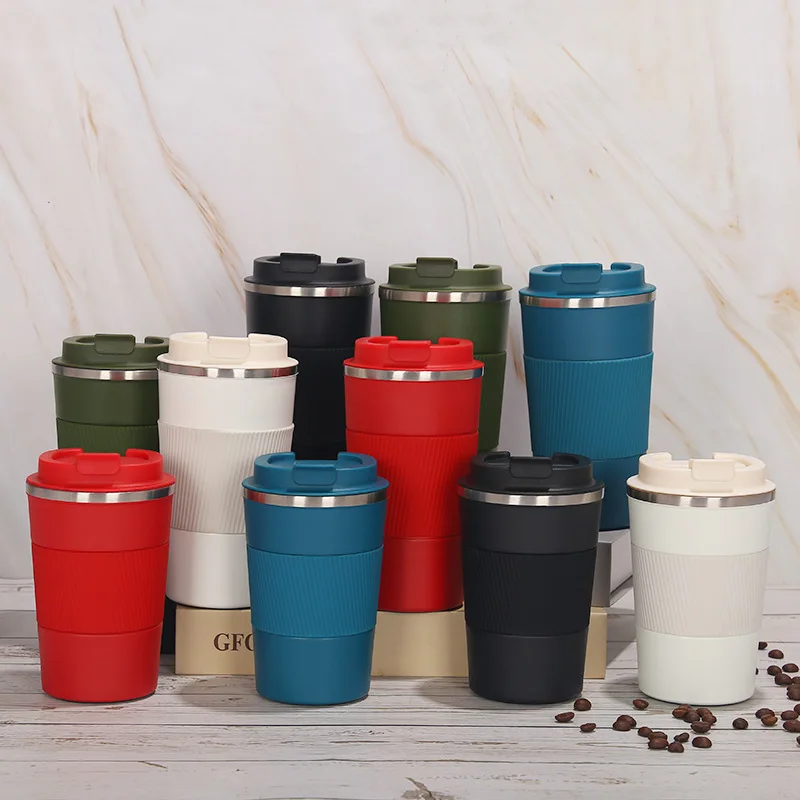 

NEW ARRIVEAL Customized Coffee Mug 304 Double Wall Stainless Steel Coffee Mug Travel Mug Tumbler Thermos Vacuum Flask, Black/white/pink/green