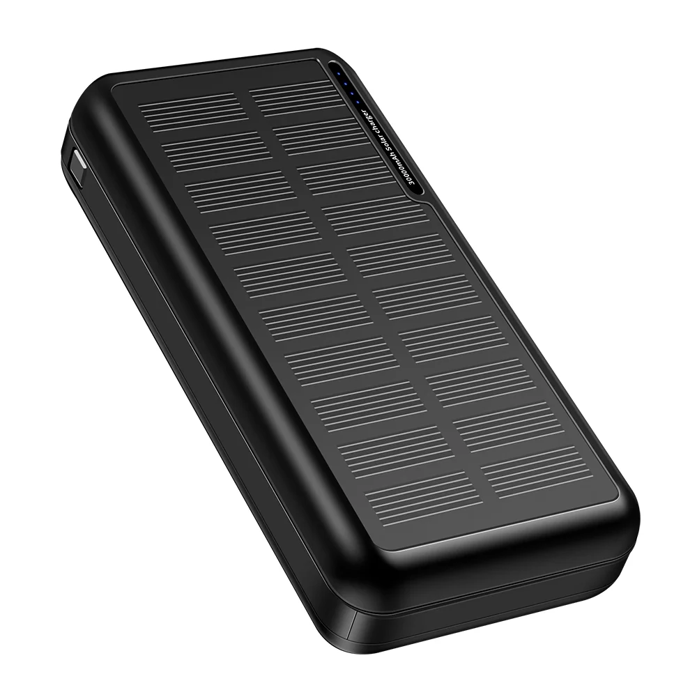 

30000mah Power Bank Built in Input Output Cable Original Emergency Solar Charger Power Bank Universal Portable Power Bank