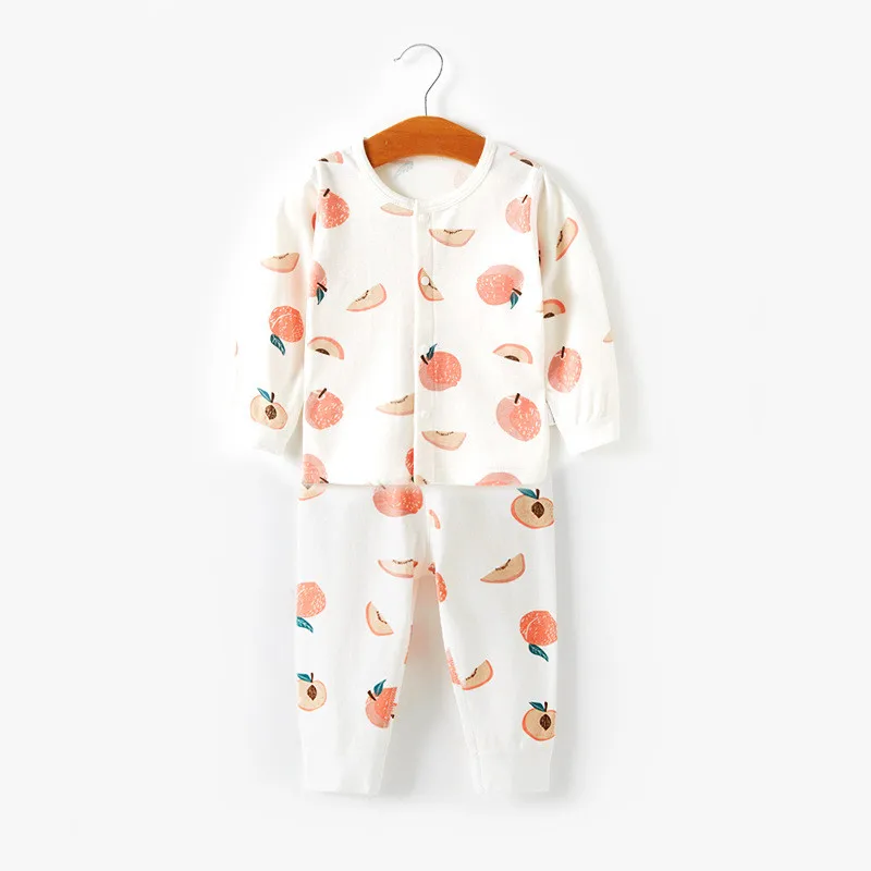 

Baby autumn suit pure cotton children's underwear baby clothes boys' Autumn Pants Girls' pajamas spring and autumn home clothes