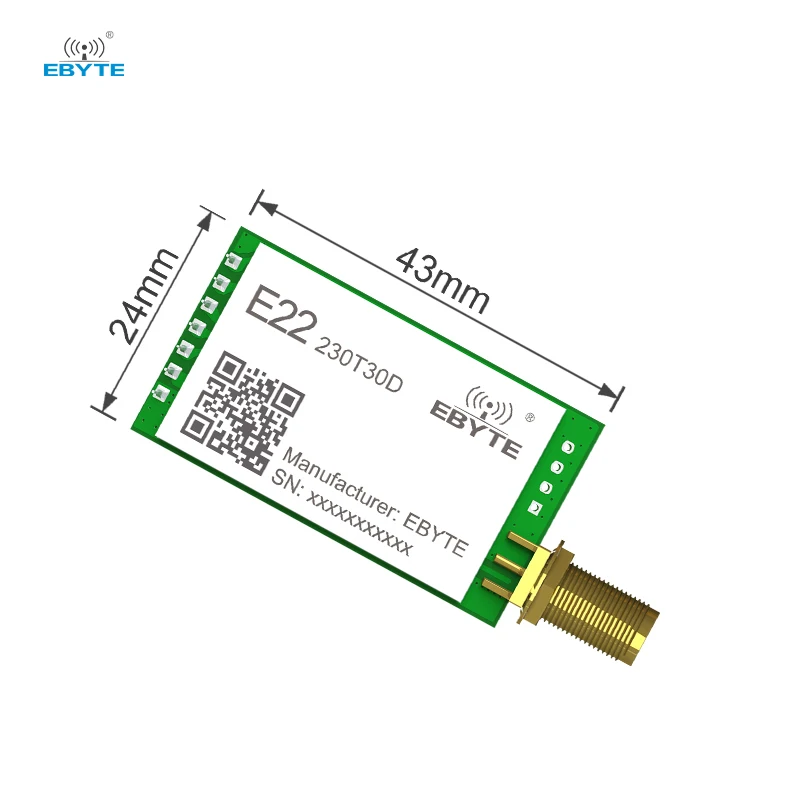 

Ebyte OEM ODM E22-230T30D SX1262 Anti-interference Small size 10km 30dBm 230mhz cheap lora module