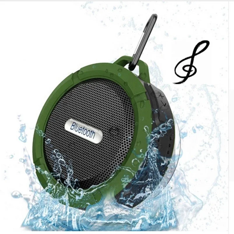 

Professional C6 Blue tooth Smart Speaker Waterproof Hands-free 3D Stereo Surround Wireless Portable Shower Speakers, Black,white,blue ,green,red