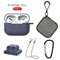 

Silicone Case for AirPods Pro Protective AirPods Pro Case Set Earphone Accessories with Straps Storage Bag