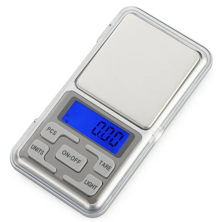 

Mini Digital Scale 100/200/300/500g 0.01/0.1g High Accuracy Backlight Electric Pocket For Jewelry Gram Weight For Kitchen, Silver