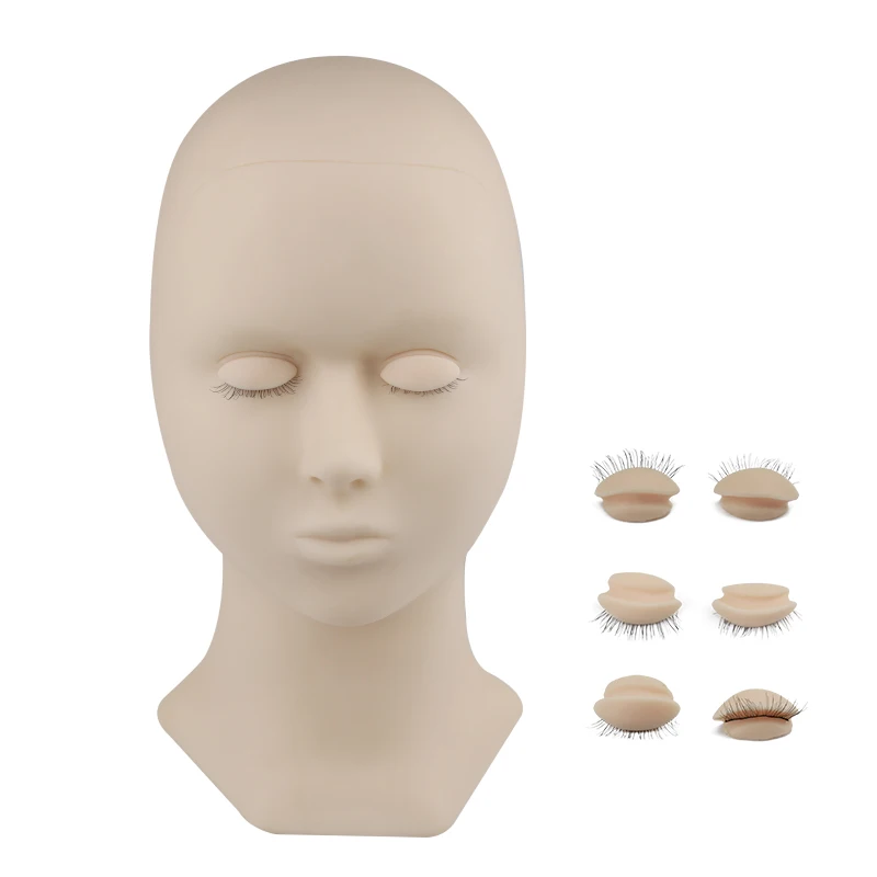 

Best selling wholesale price model head practice head with three exchange eyes, Transparent colour