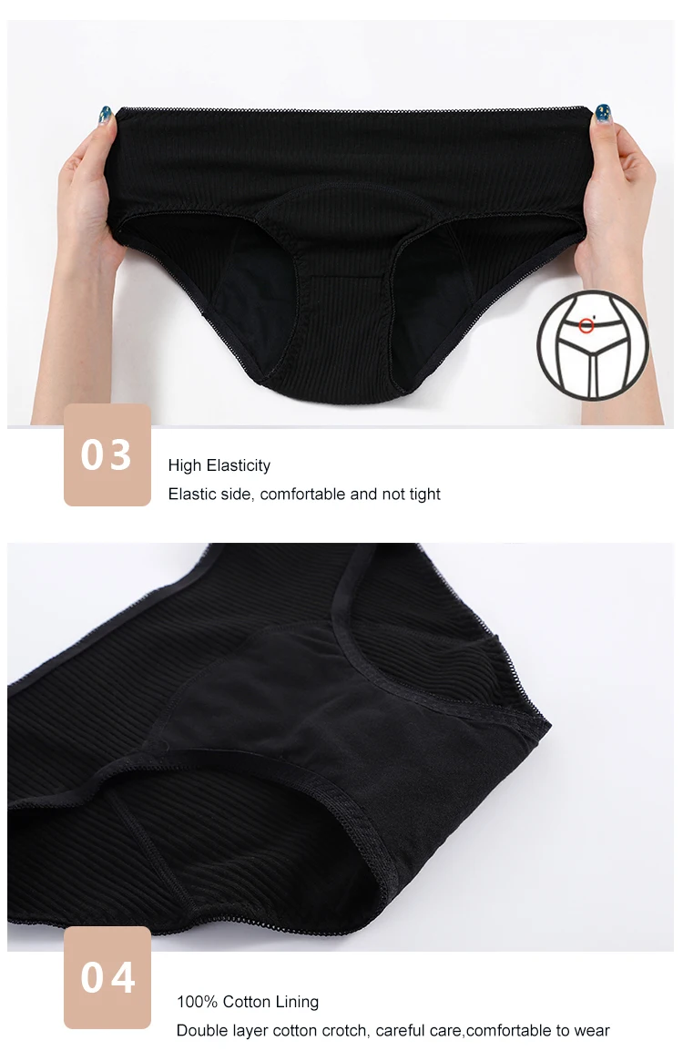 Hot Sale Women Washable Leakproof Menstrual Panties Underwear Plus Size 