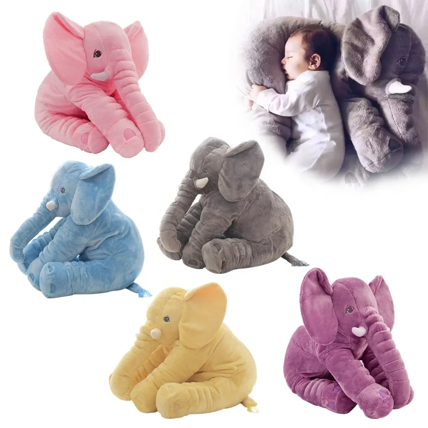 

60cm Fashion Baby Animal Plush Elephant Doll Stuffed Soft Pillow Kid Toy baby dolls