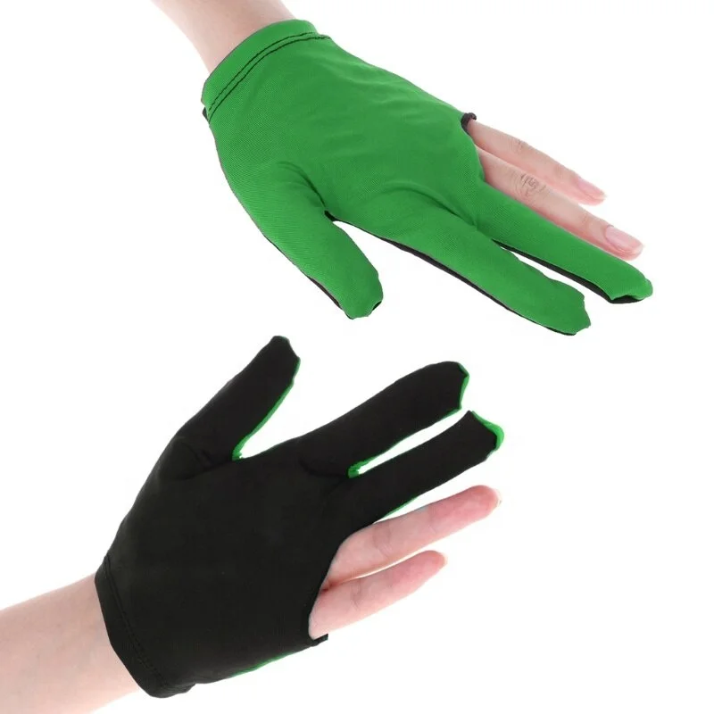 
Billiard Gloves 3 Fingers Cue Sports Gloves Men & Women Billiard Shooters Right Left Interchangeable Snooker Gloves 