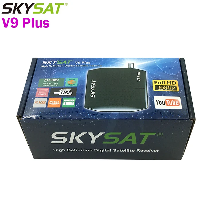 

1080P DVB-S2 strong decoder hd mini receiver smart with Autoroll PowerVu WiFi CCCam Newcamd GScam Youtube SKYSAT V9 Plus