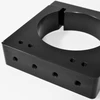 cnc milling aluminum parts anodized billet spindle mount bracket 52mm