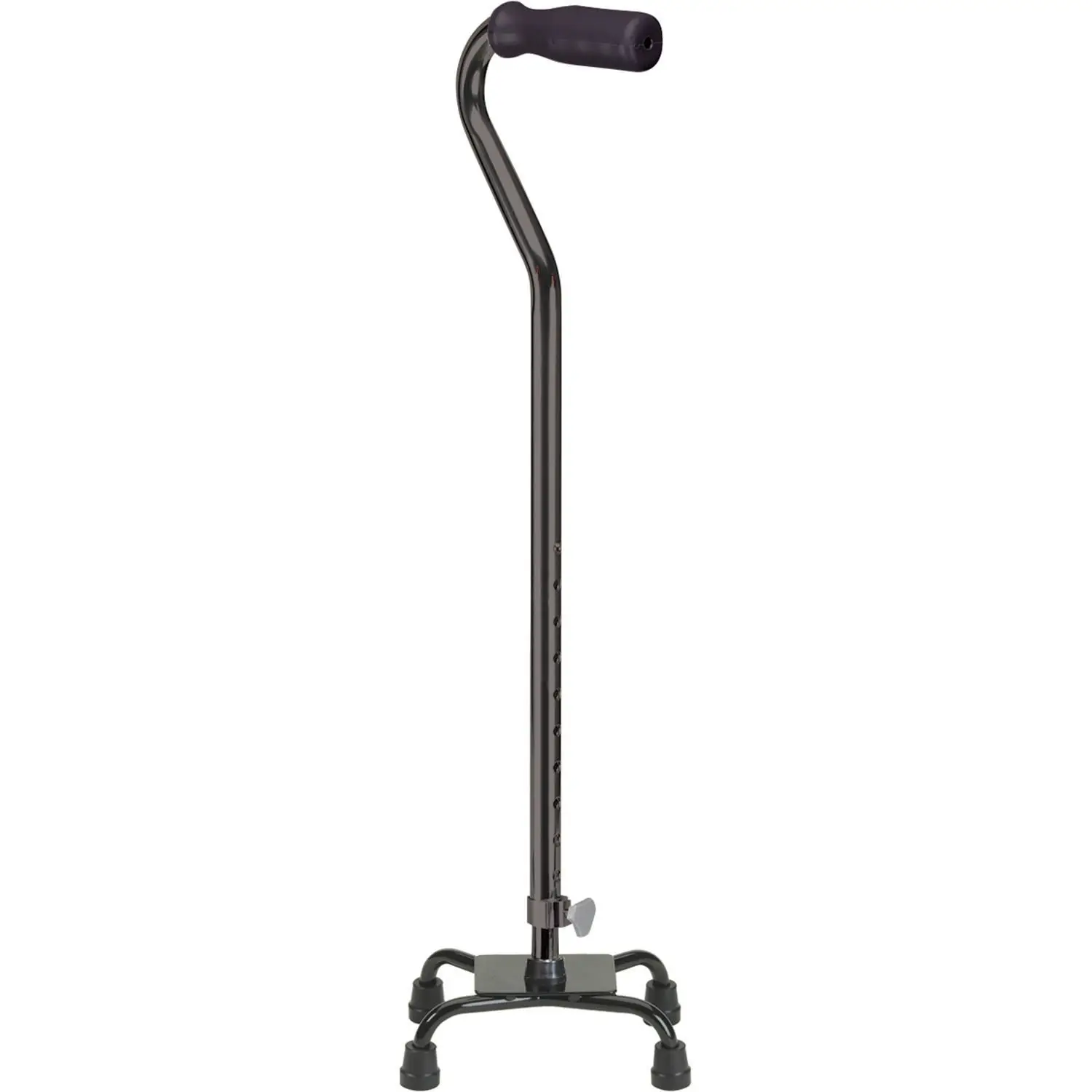 Medical Foam Grip Four Point Cane Stainless Steel Four-legged Cane