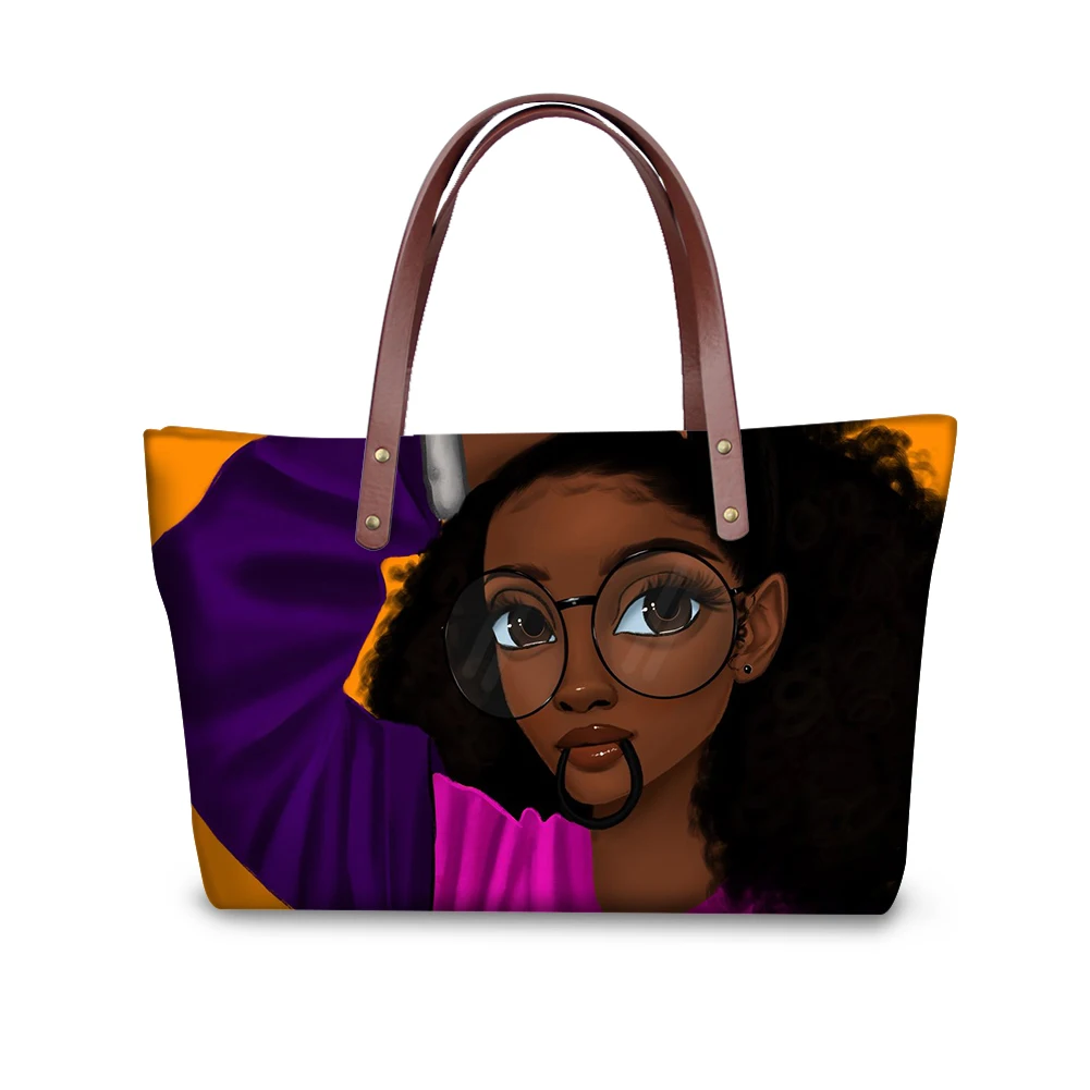 

Women Spring Bags Black African Girls Pattern 2021 Fashion Totes Bag Designer Ladies Wonen Italy Handbag Stocks, Customized color