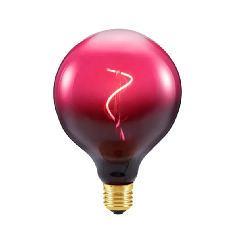 G125 dark red gradient filament Pastel Bulbs balloon pop filament bulb light 100%-1% dimmable E27 glass bulb