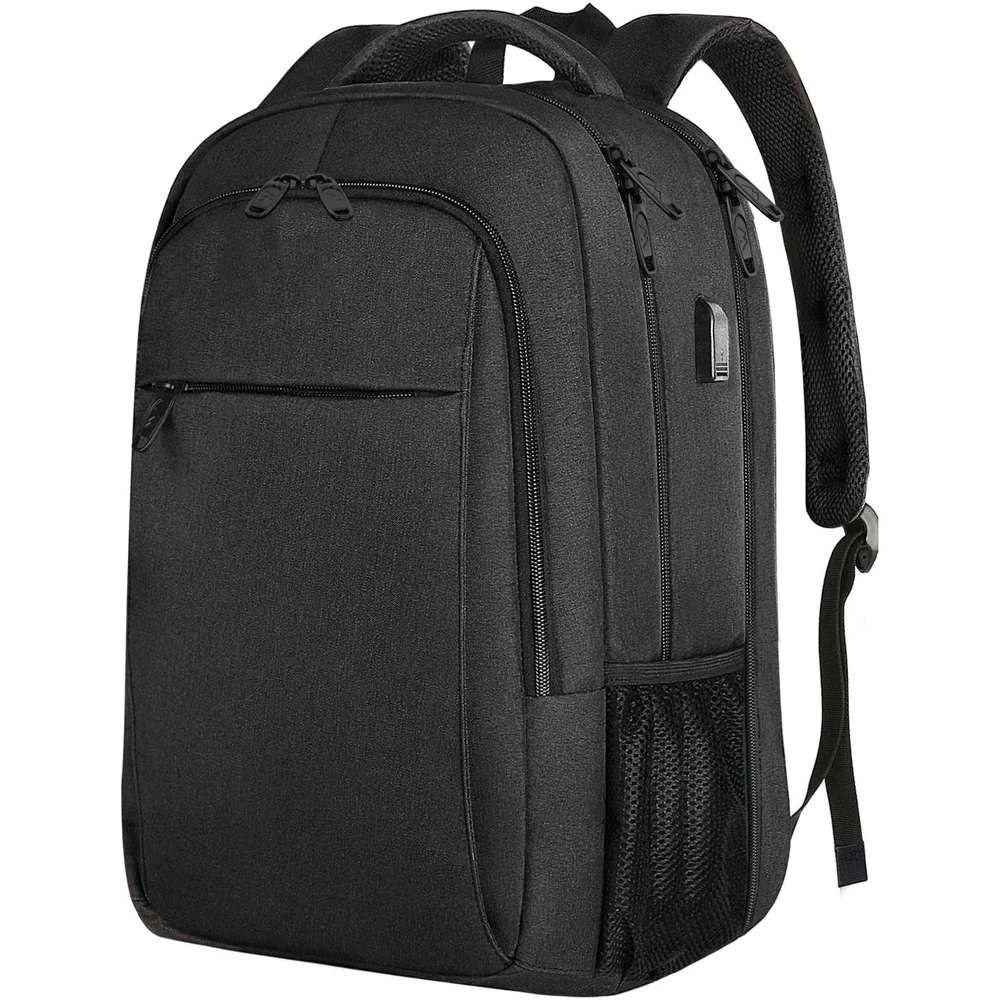 

Extra Large Backpack TSA Friendly College School Bookbags with Laptop Compartment Fit 17Inch Notebook Travel Work, Black