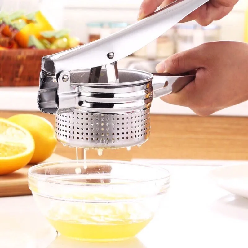 

Stainless Steel Manual Juicer Mashed Potato Maker Fruit Hans Press Lemon Lime Fruit Squeezer