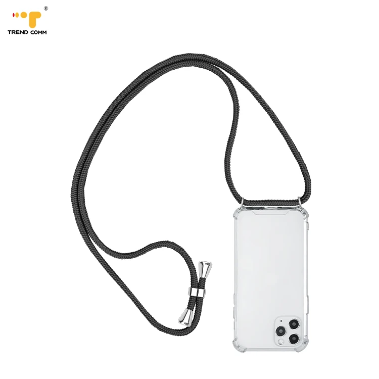 

Spot Crossbody PPM Rope Shockproof Shell Necklace Clear For iPhone 11 Case