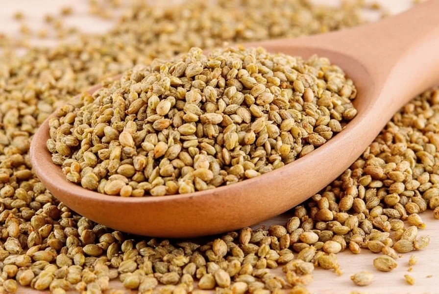 Indian chef tempering whole cumin seeds (jeera) in hot oil for curry preparation