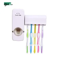 

2020 Household Bathroom Wall Mount Automatic Toothpaste Dispenser With Toothbrush Holders Set, dustproof toiletry items set