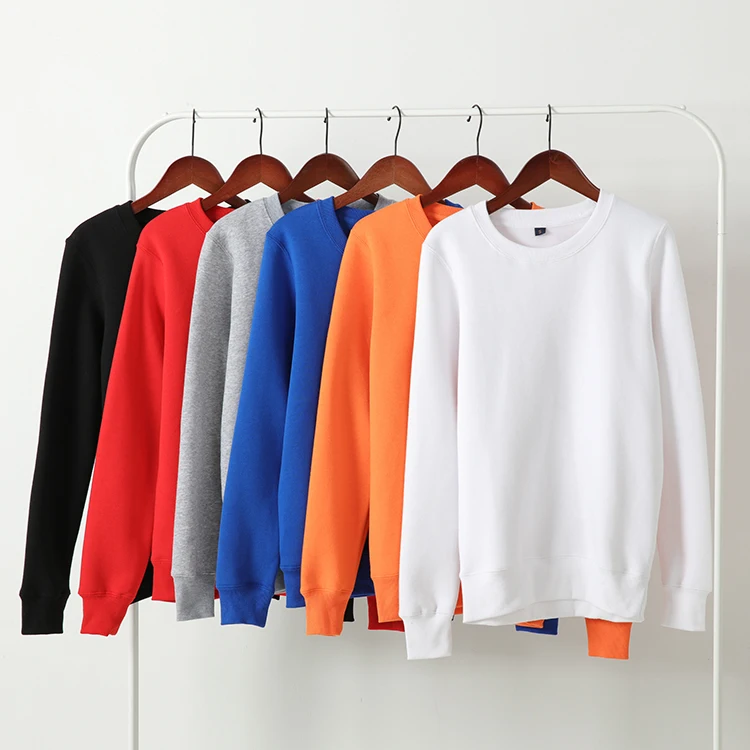 

High Quality Oem Custom Blank 500gsm Fleece Sweatshirts Wholesale Plain Bulk Crew Neck Sweatshirts