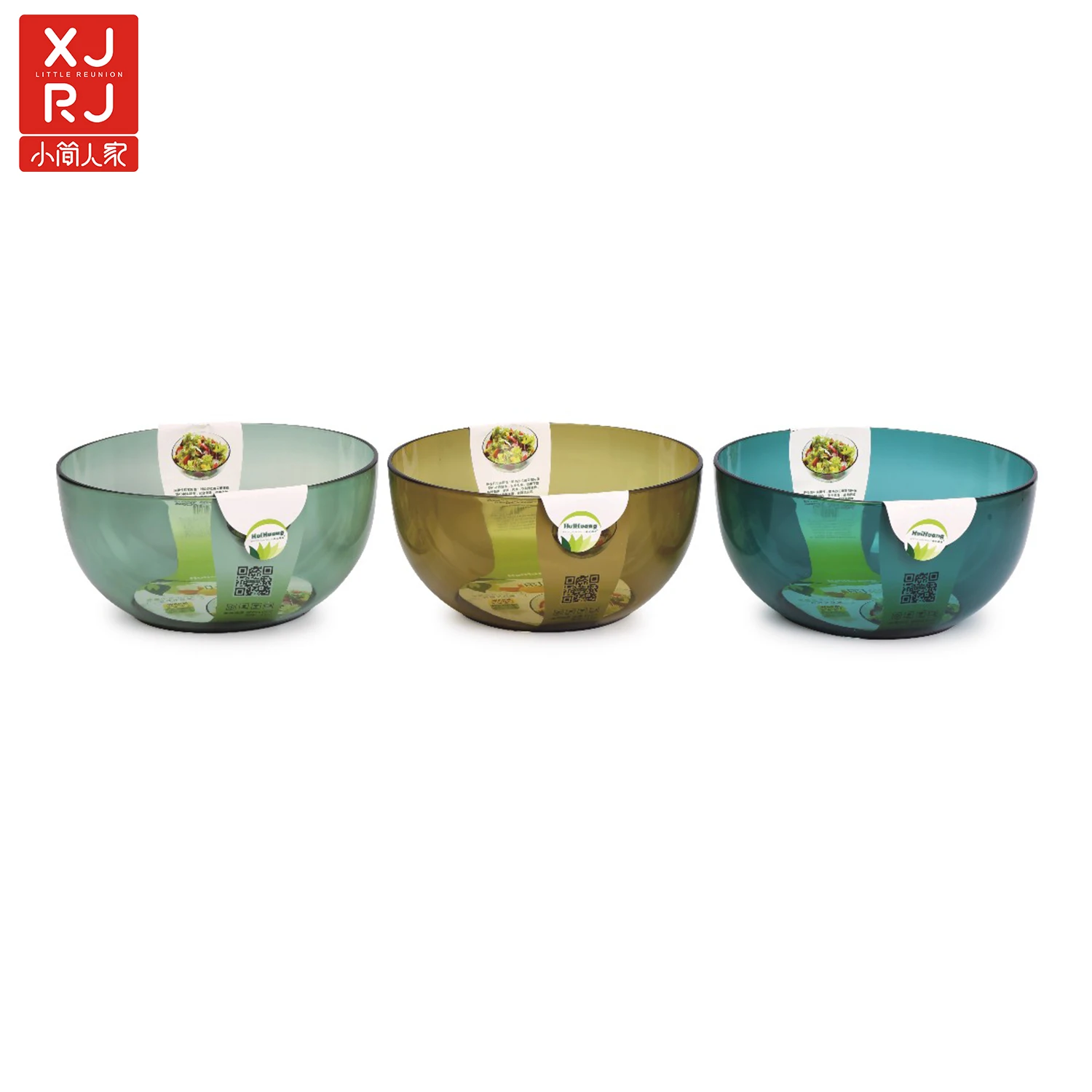 
Hot Sale Big Size Transparent Plastic Salad Bowl Mixing Serving Bowl 
