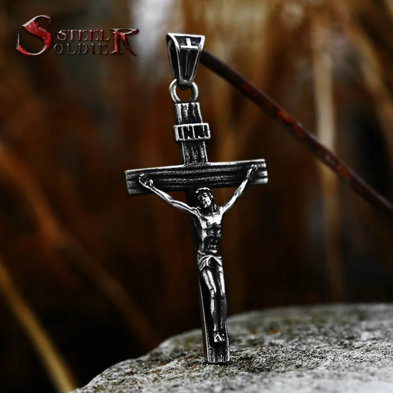 

SS8-717P steel soldier Stainless Steel Pendant and Cross Serenity Prayer Necklace religious titanium steel jewelry for men women