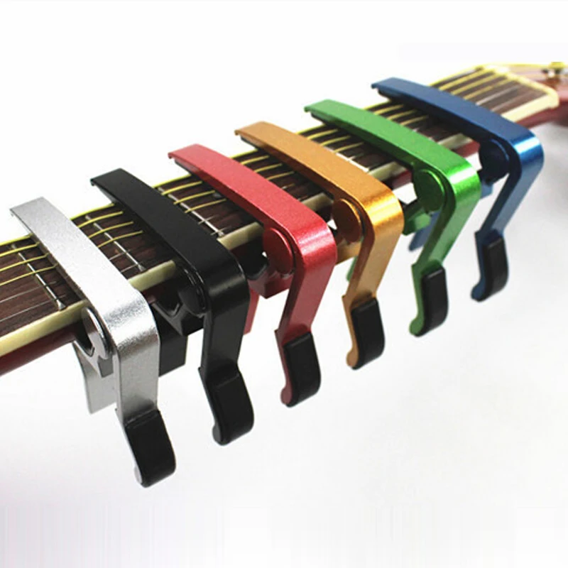 

High Quality Aluminium Alloy Metal New Color Guitar Capo Quick Change Clamp Key Acoustic Classic Guitar Capo For Tone Adjusting, Black, red, sliver, gold, green, blue, white