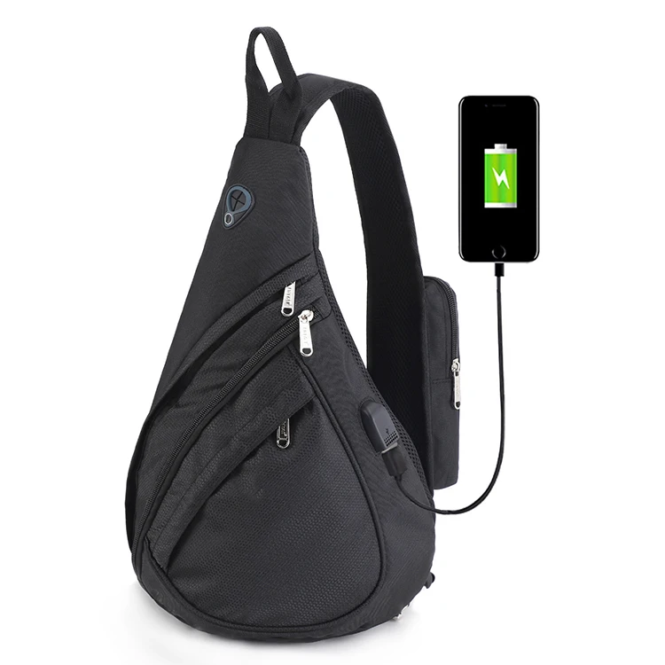 

black sling bags leather 2021 sling shoulder men sling bag custom logo shoulder bag