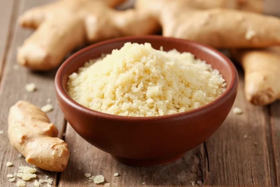 Step-by-step process of making homemade ginger sugar in kitchen