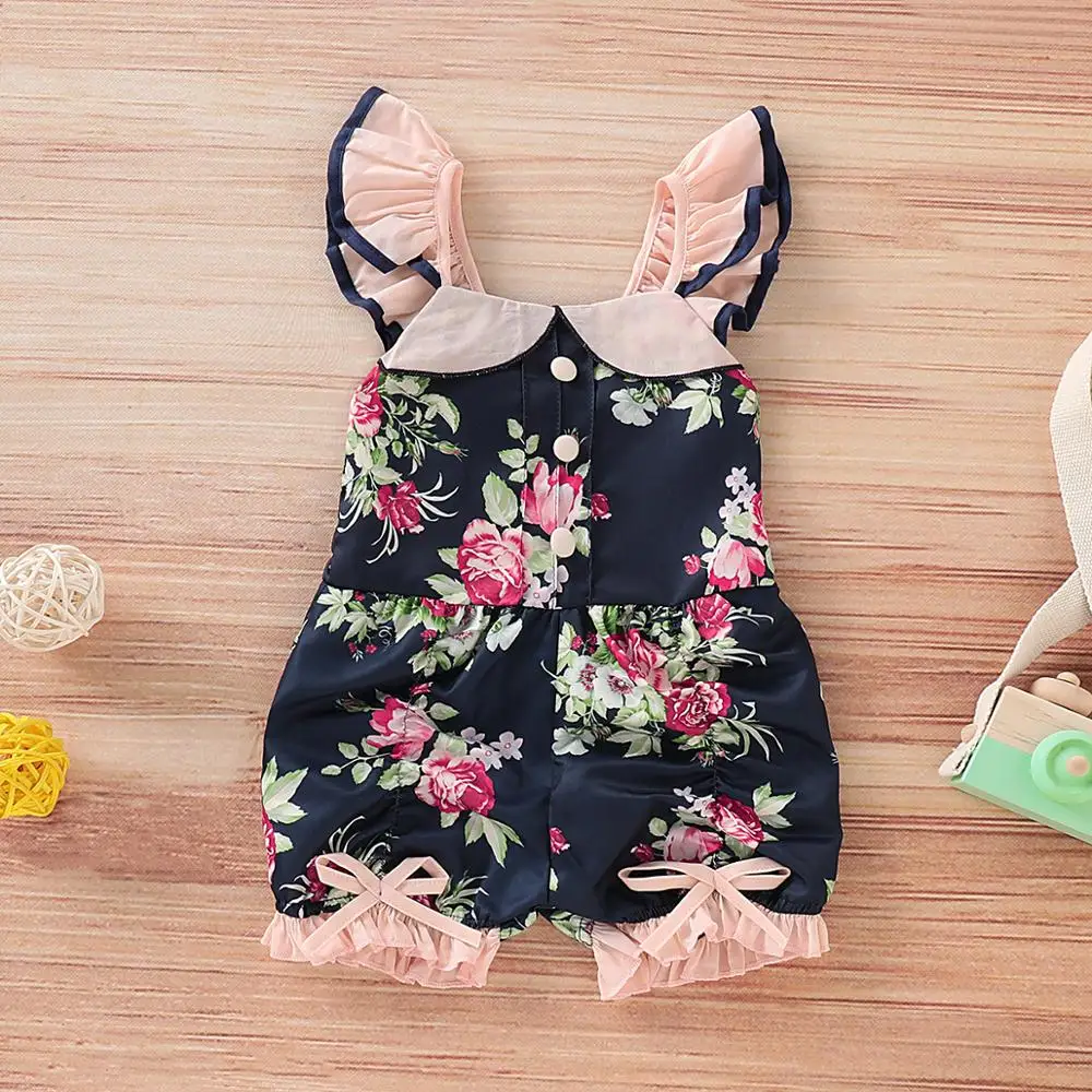

wholesale Baby Girl floral Romper Jumpsuit Bodysuit Clothes Outfit