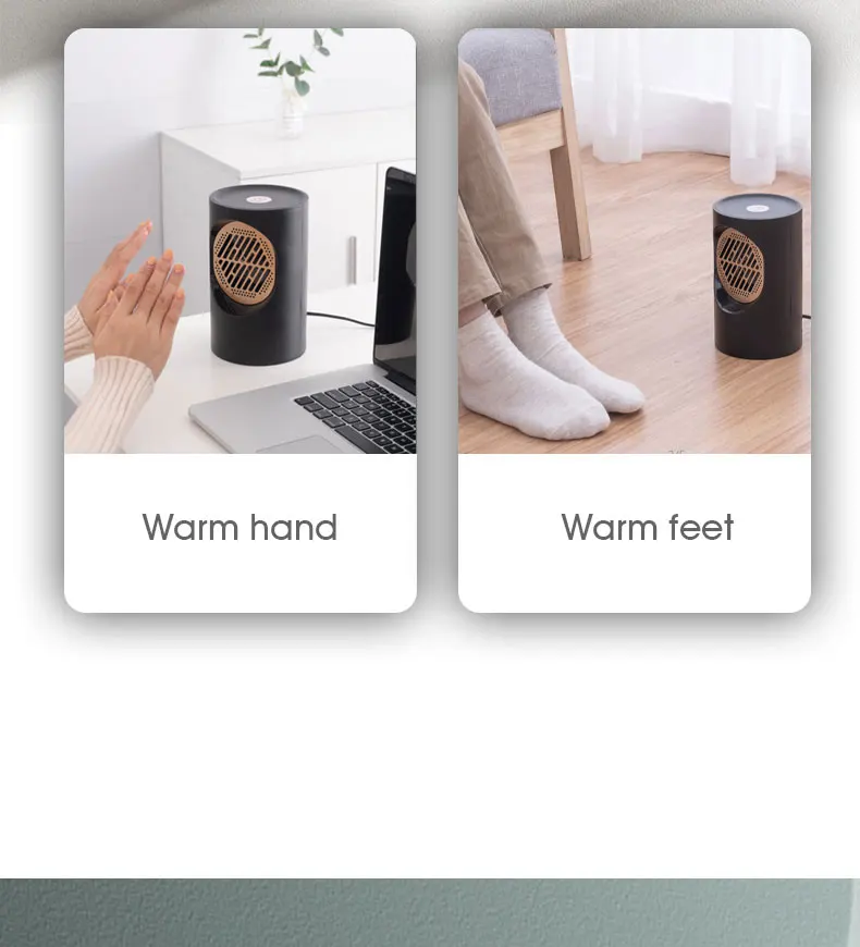 Living Room Portable Household PTC Electric Mini Heater With Fan