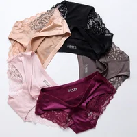 

Ladies sexy ice silk underwear women's seamless panties woman underwear lace Panties