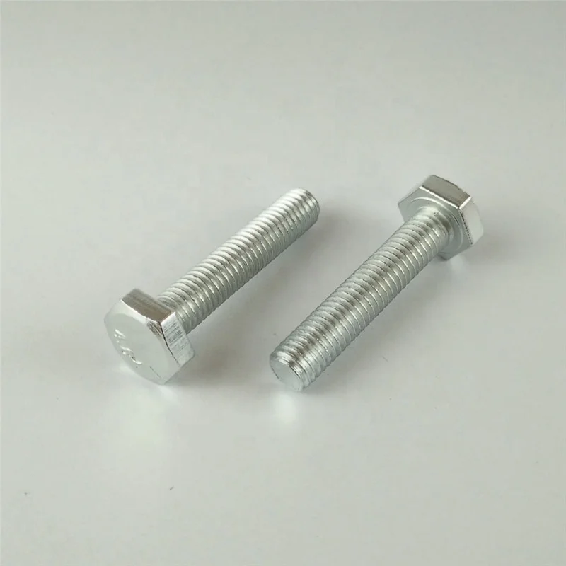 
Hex bolt manufacturer high quality DIN933 8.8 grade galvanized hex bolts Hexagonal nuts 
