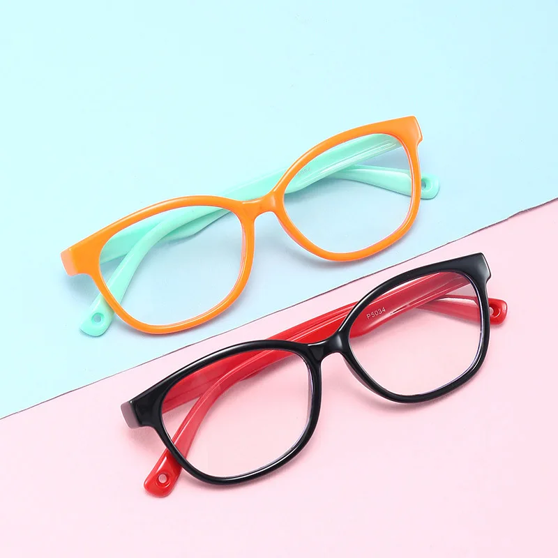 

2020 New Popular Flexible Tr90 Comfortable Anti Blue Light Kids Glasses Computer Eyewear, Multi colors