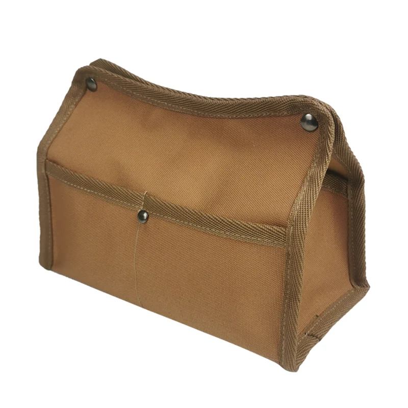 

Wholesale Khaki Canvas Fabric Outdoor Portable Camping Foldable Tissue Box