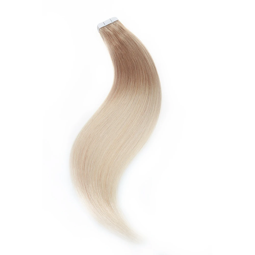 

Best Selling Tape In Brazilian Human Hair Extensions Remy Ombre blonde colour