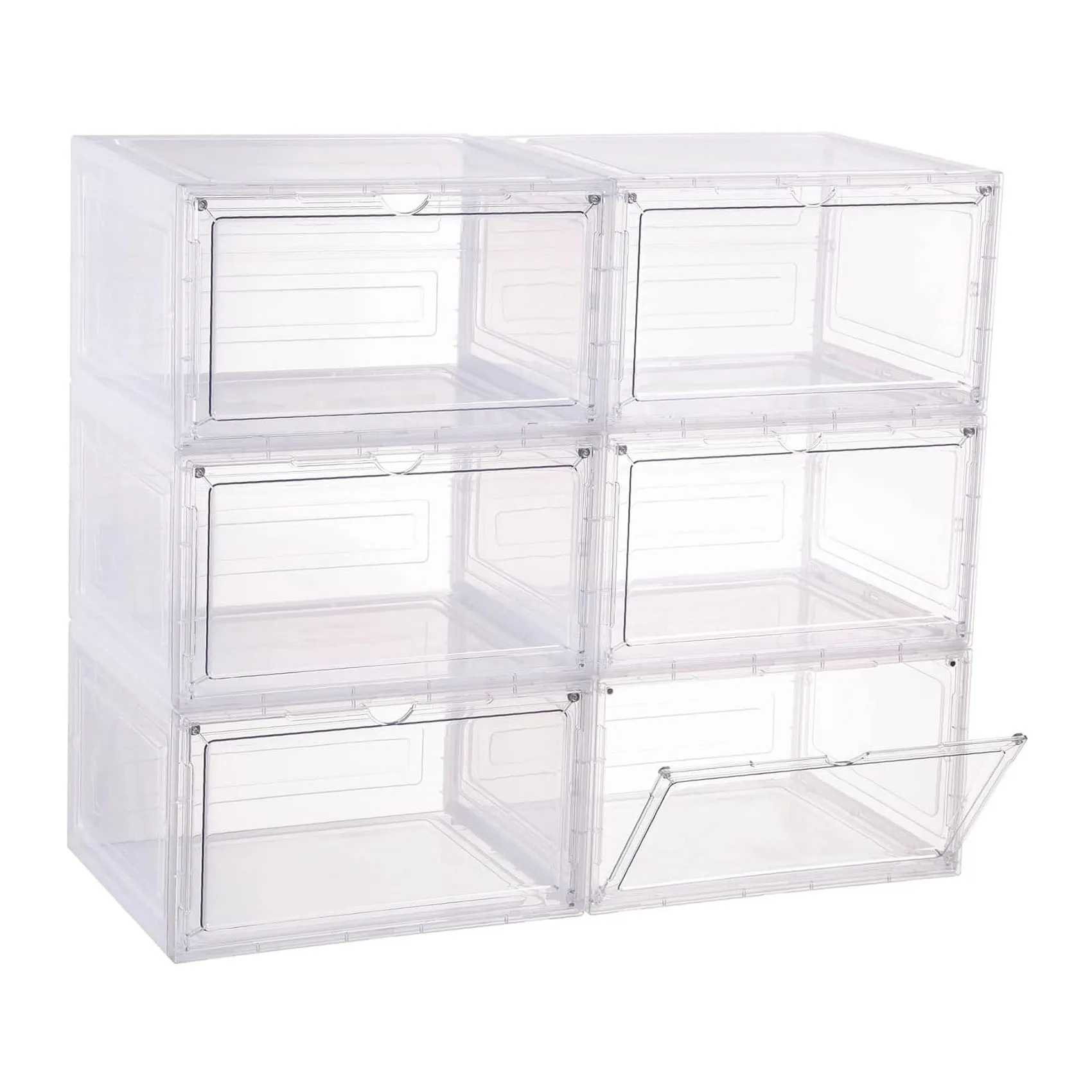 Foldable Eco-Friendly Plastic Shoe Cover Box Rectangular Injection-Molded PP Modern Household Space-Saving Shoe Storage 10-20L