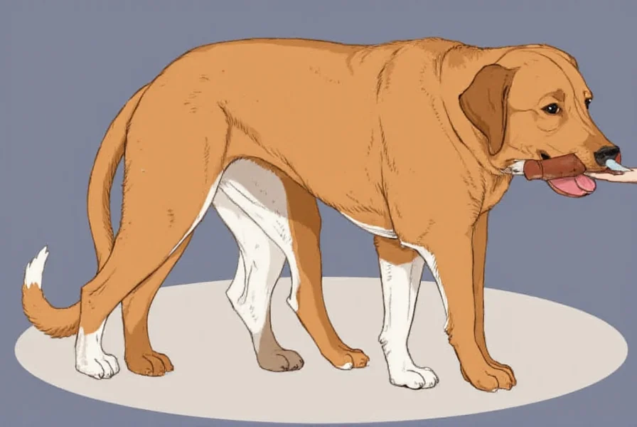 Dog owner checking on pet after accidental cinnamon consumption - veterinary consultation scenario