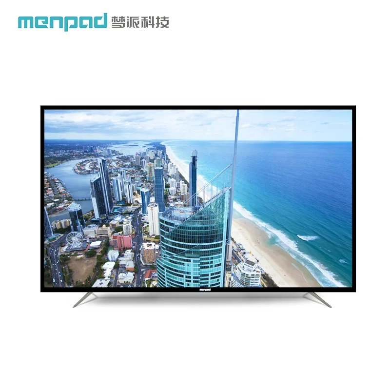 

HDR android9.0 wifi tempered glass 4k UHD smart flat screen lcd big television network led  tv D75GUE, Black color