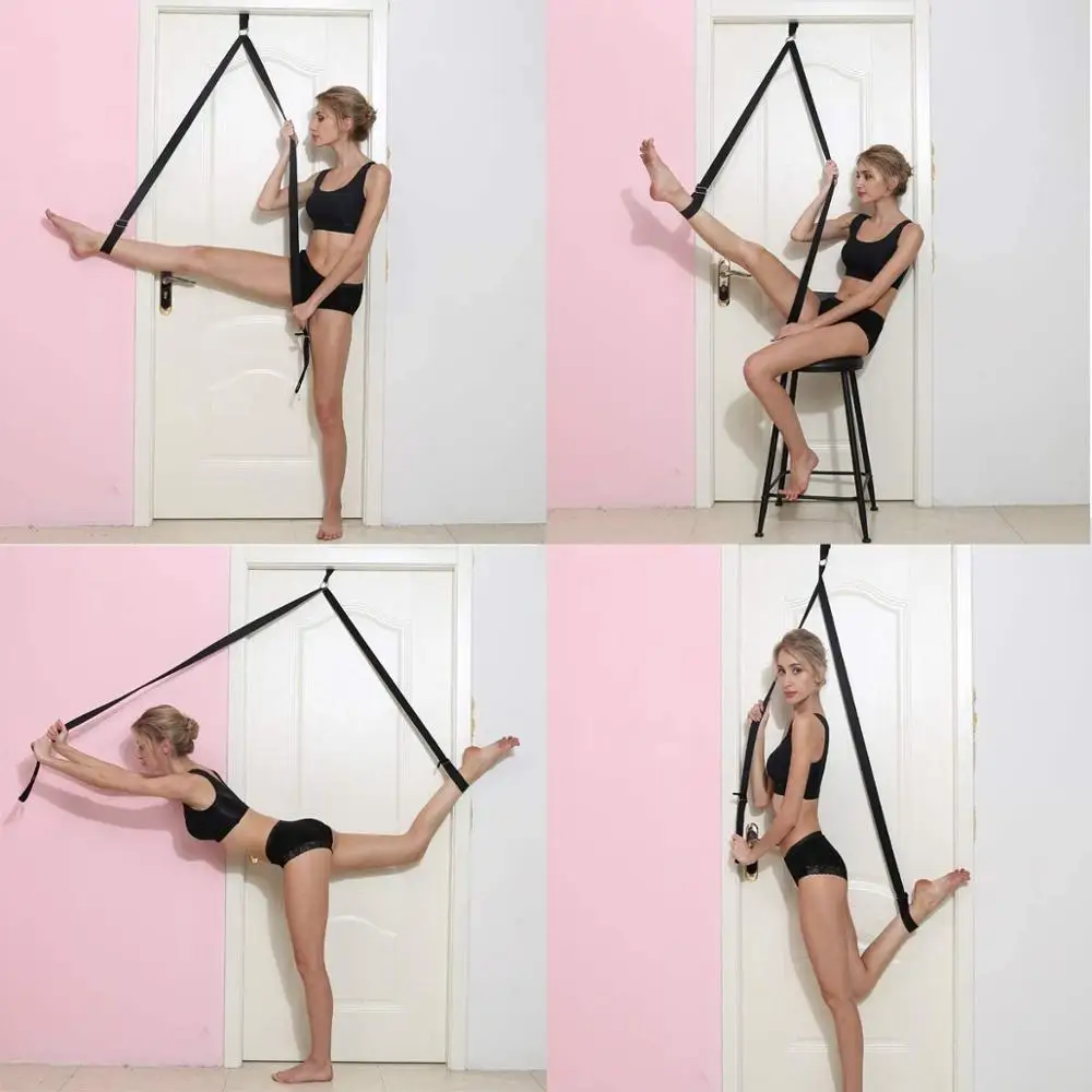 
Leg Stretcher Leg Flexibility Door Stretcher Strap for Ballet Cheer Gymnastics Taekwondo Dancers with Bag&Instruction 