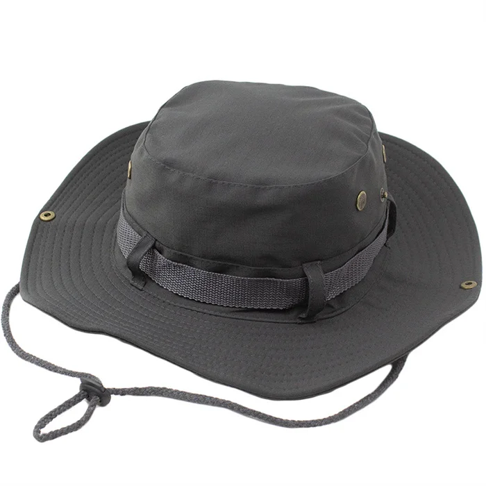 

Summer Solid Bucket Hats For Mens Fisherman Hats With Wide Brim Sun Fishing Breathable Mesh Polyester Sun Hat