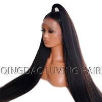 

natural yaki straight human hair lace front wigs cuticle aligned virgin hair frontal lace wig