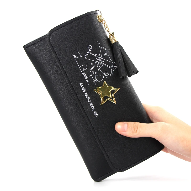 

New Design Long Women Wallets PU Leather Wallets clutch Bag Fashion Women's Purse