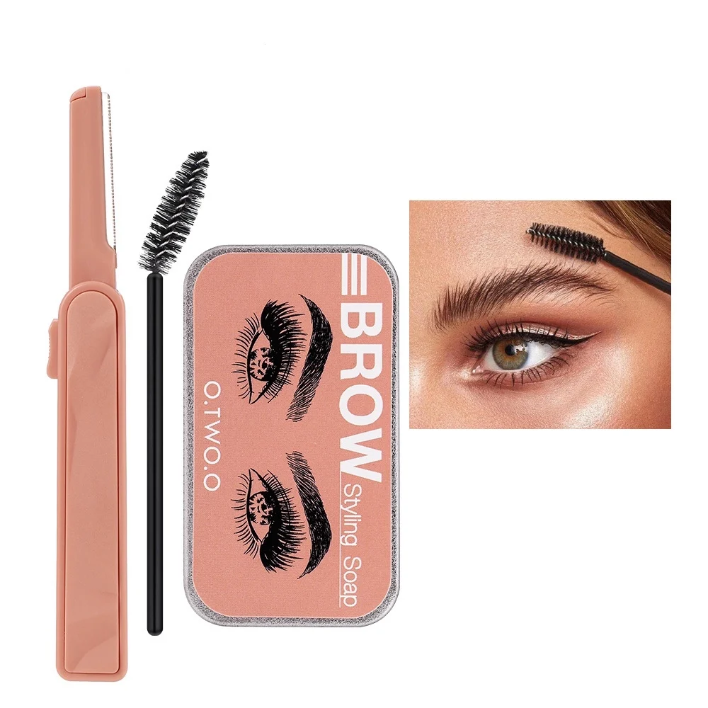 

Eyebrow Soap Brow Styling Balm Waterproof Eyebrow Extension Lift Brow Gel Sculpt 3D Feathery Brows Kit, Clear