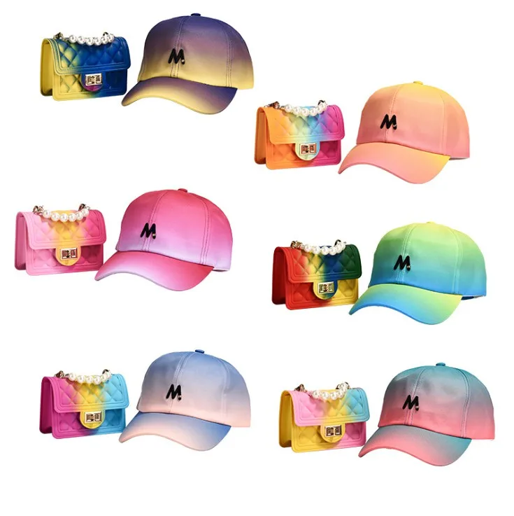 

Main New Designer Women Mini PVC Bag Messenger Handbags Fashion Summer Shoulder Small Jelly Purse and Hat Sets