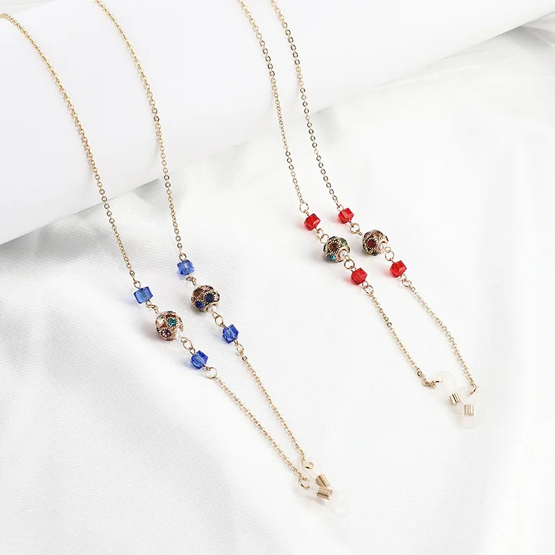 

Women Sunglasses Eyewear Masking Holder Sunglass Chain Strap Eye Glass Chain Bead Glasses Chain